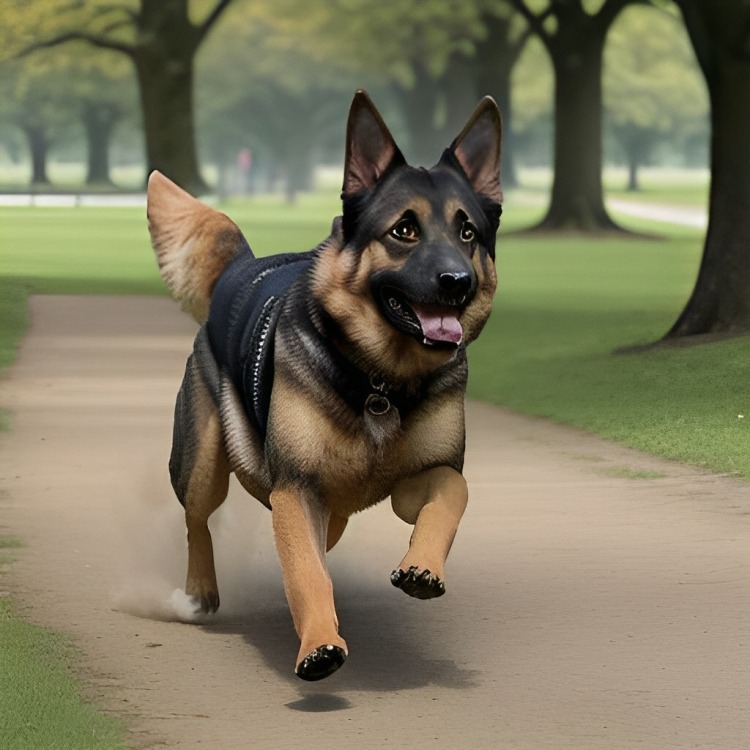 Dog in a park