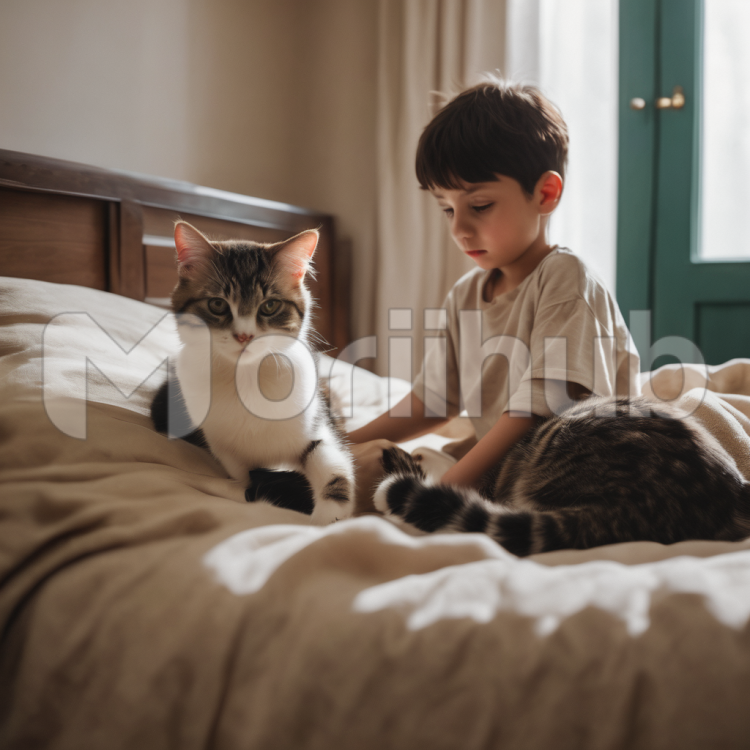 Kid And Kitties