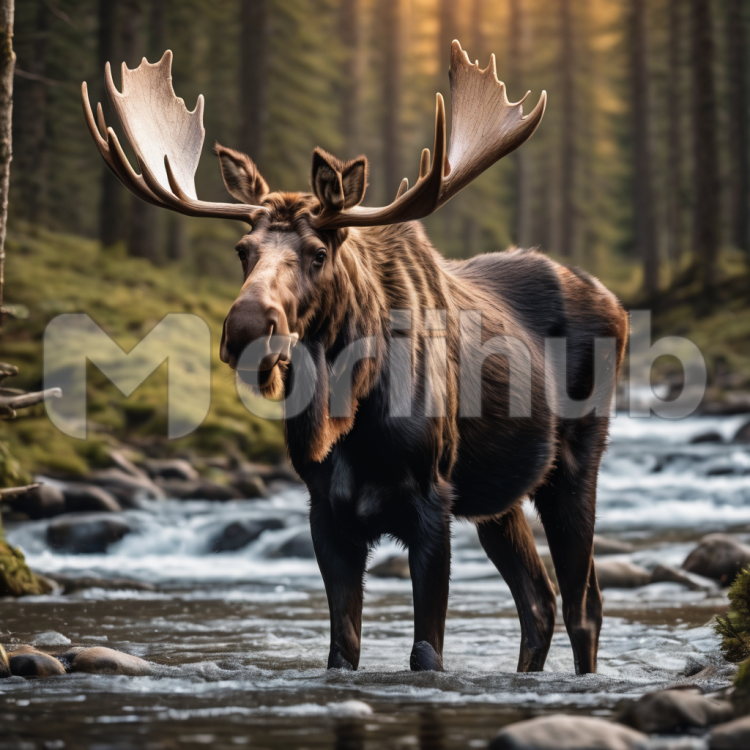 Moose in the Shallows