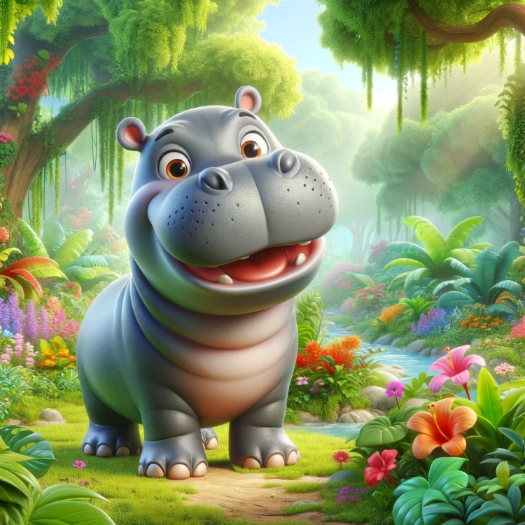 Cartoon Hippopotamus