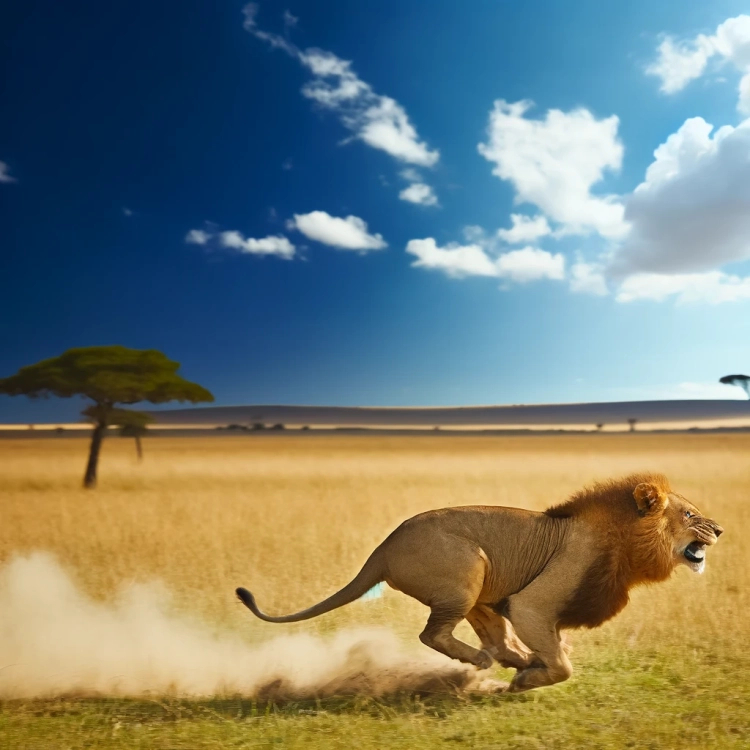 Lion On The Prowl