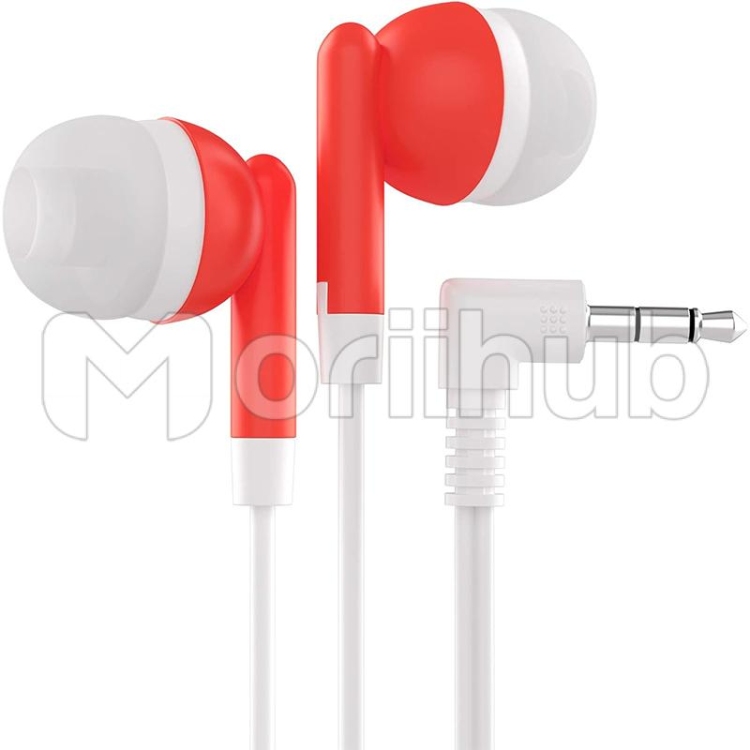 Earbuds with 3.5 mm Headphone Plug Red