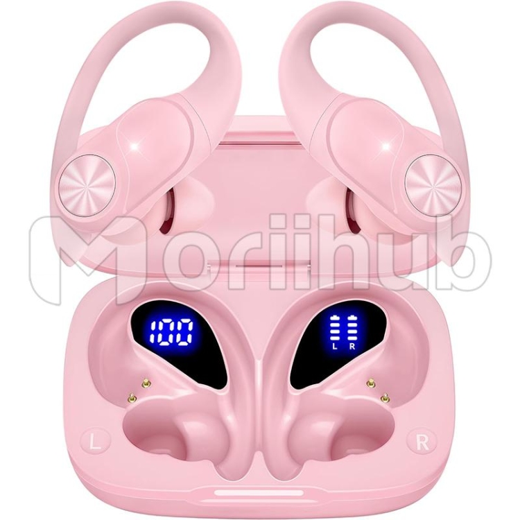 Premium Deep Bass IPX7 Waterproof Over-Ear Earphones for TV Phone Laptop Pink