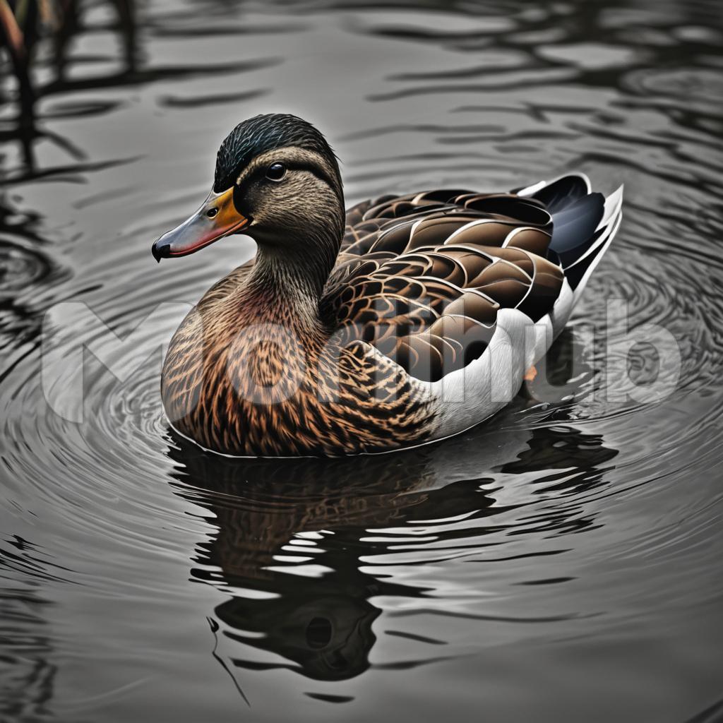 Duck On Pond