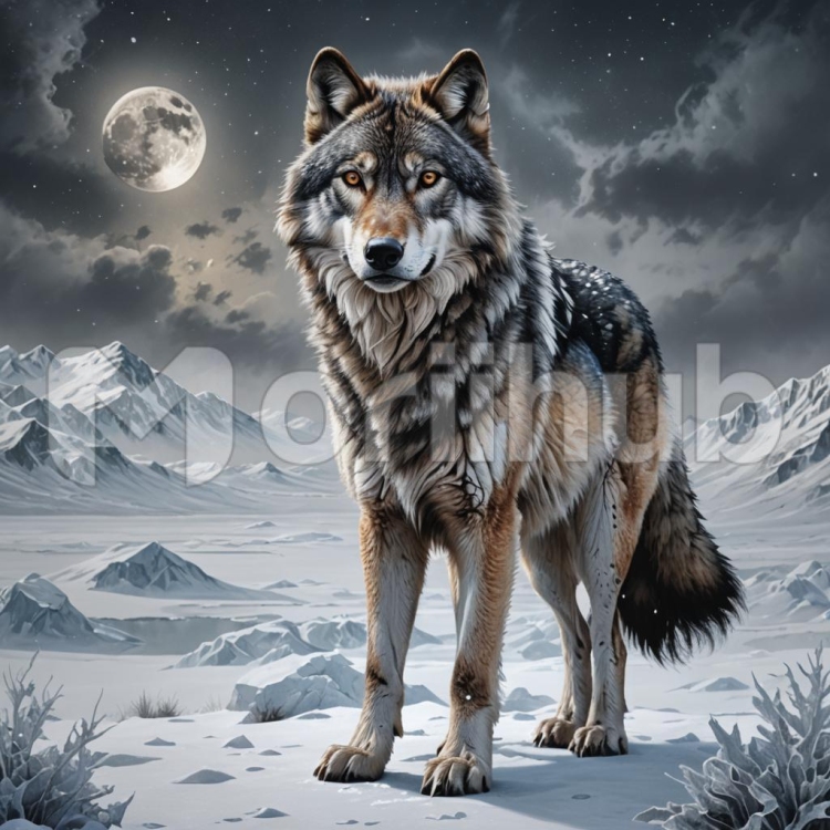 Wolf In Ice