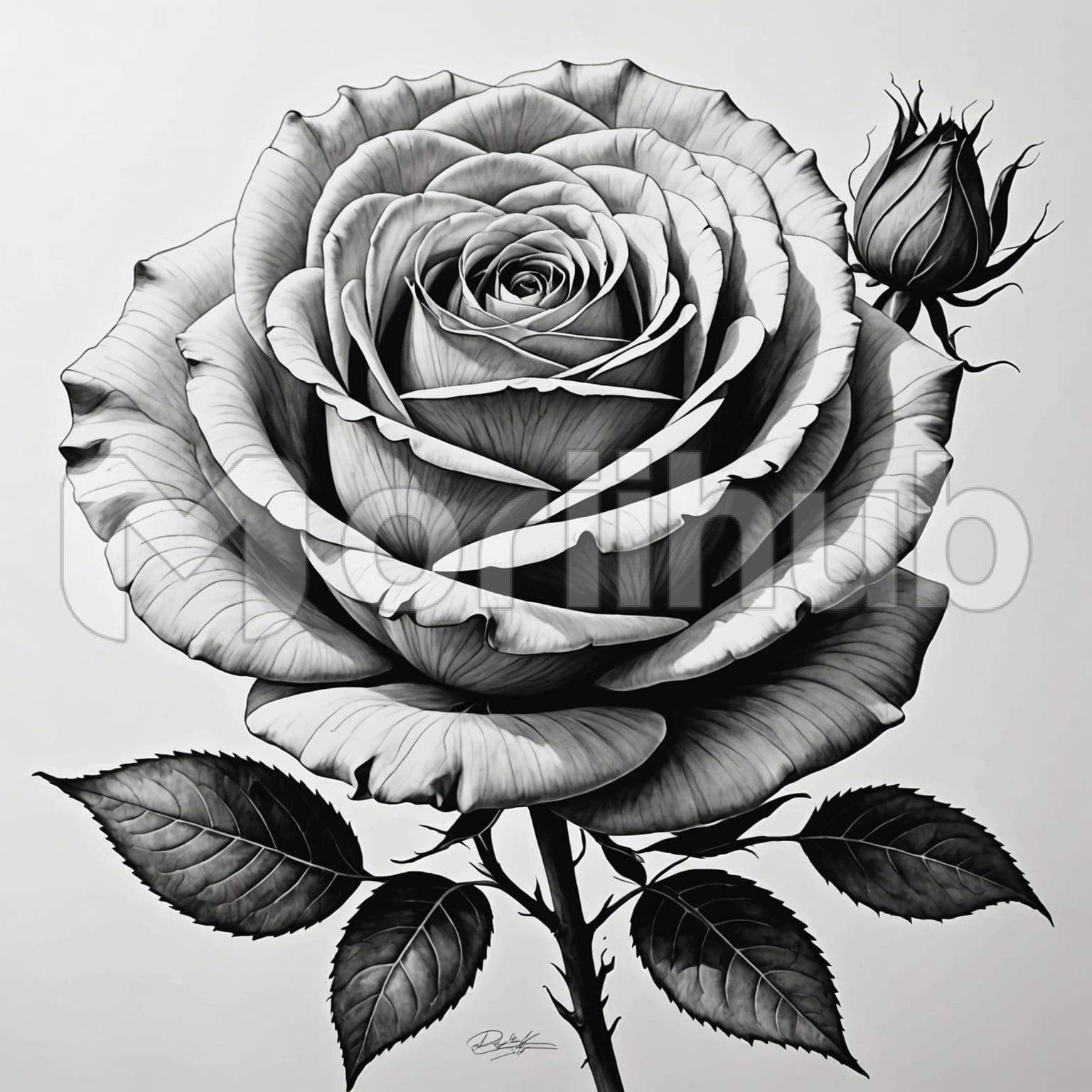 Sketch Of Rose