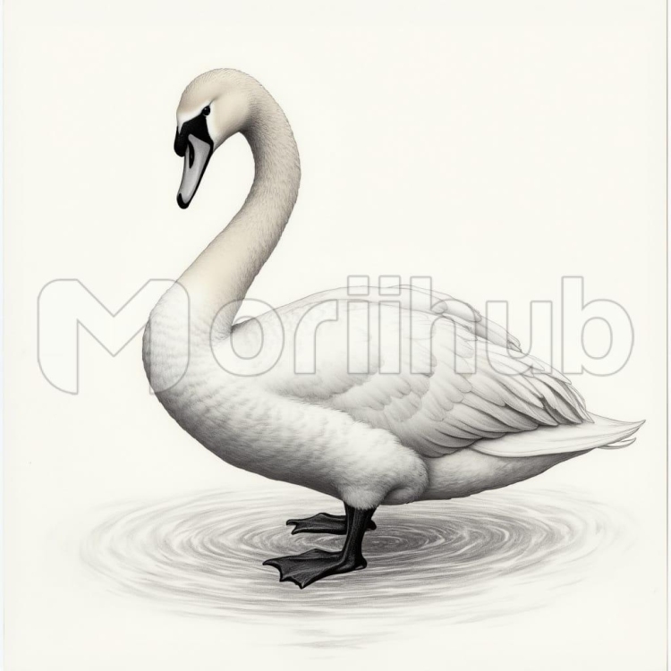 Swan In Stillness