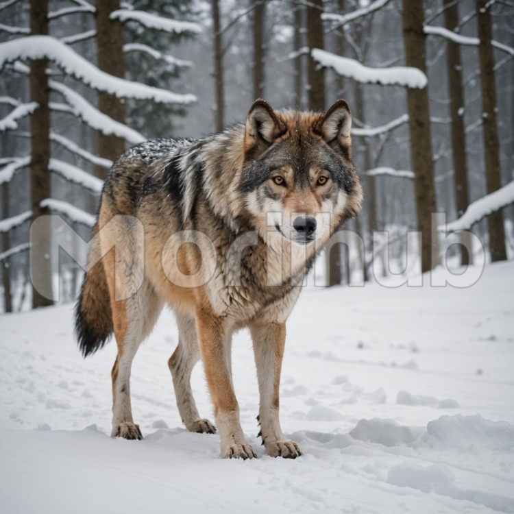 Snowbound Wolf