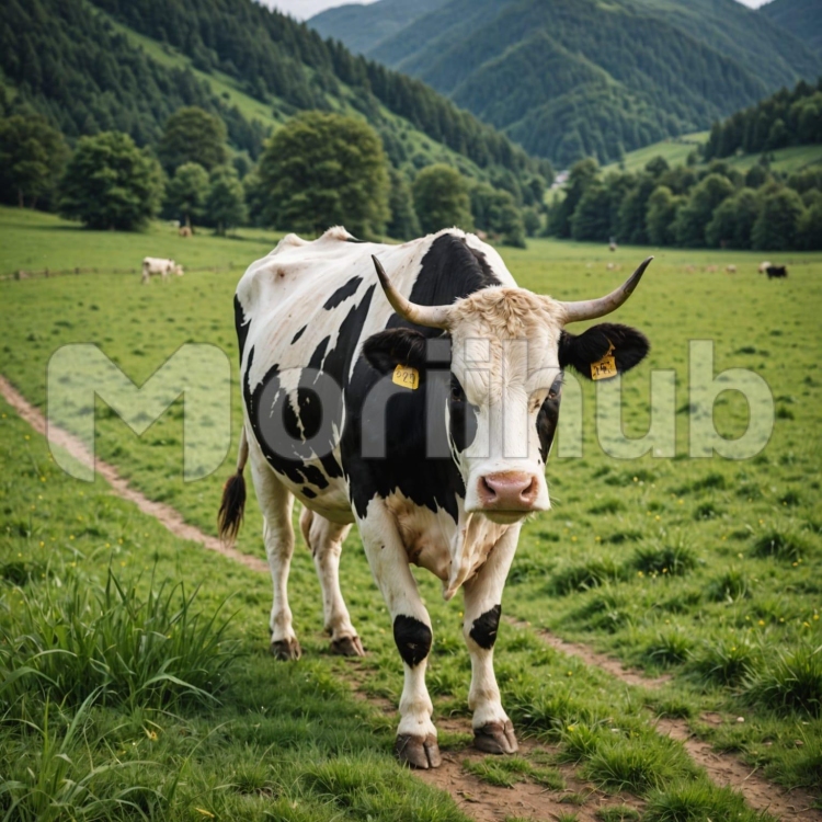 Cow And Field
