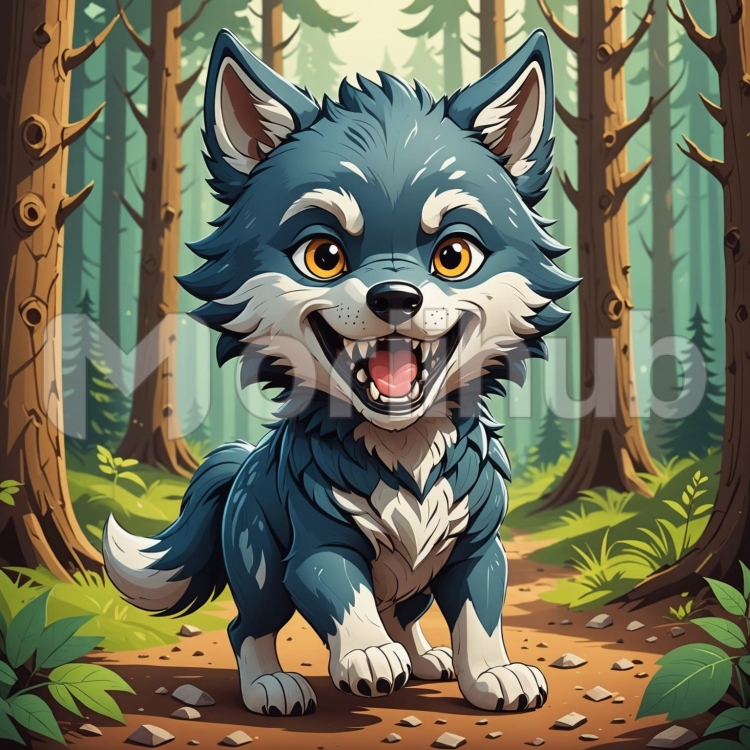 Cartoon Wolf
