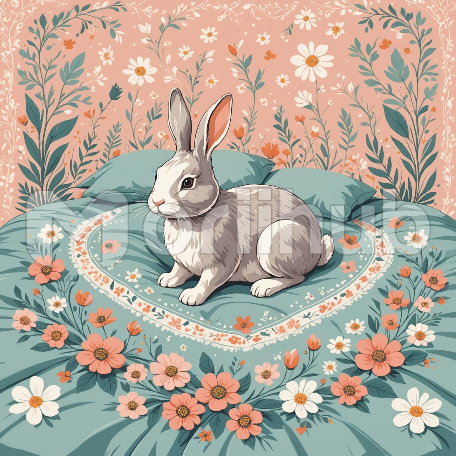 Bunny And Flowers