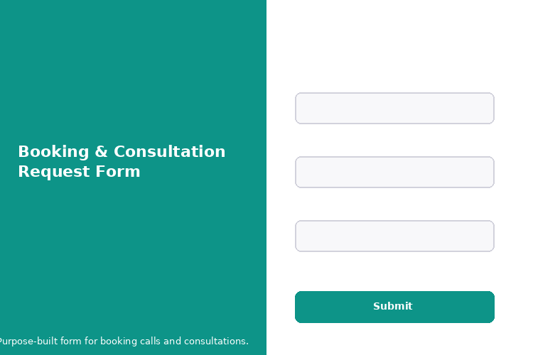 Booking & Consultation Request Form