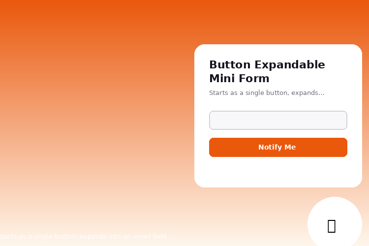 Button Expandable Mini Form