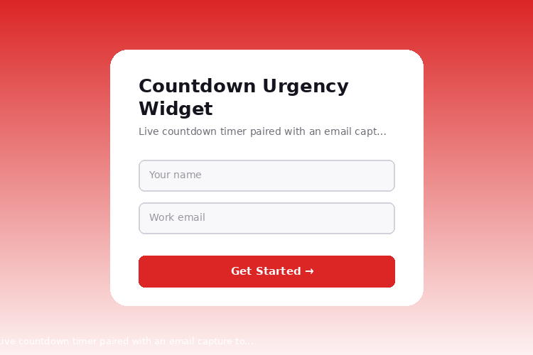 Countdown Urgency Widget