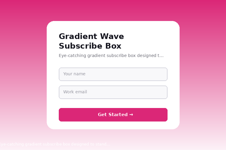 Gradient Wave Subscribe Box