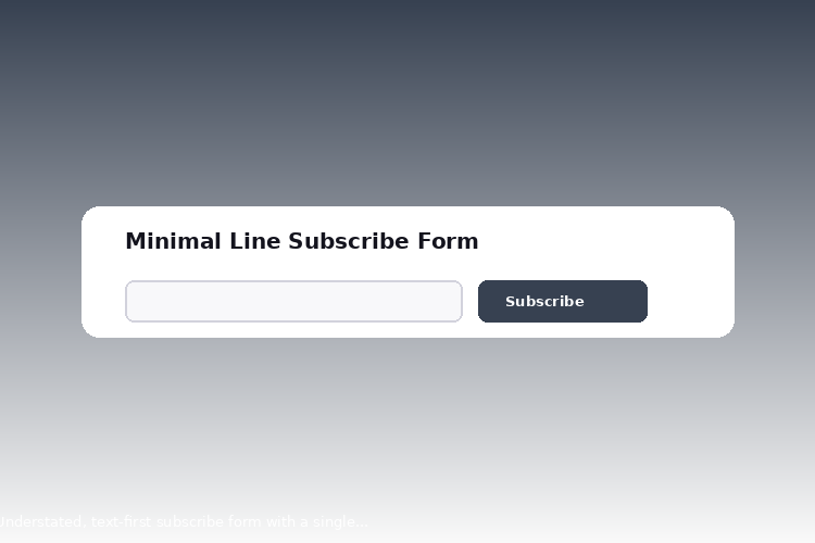 Minimal Line Subscribe Form