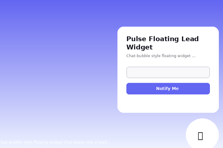 Pulse Floating Lead Widget